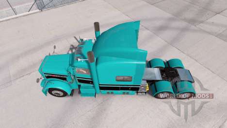 Скин Turquoise Black сombo на Peterbilt 389 для American Truck Simulator