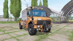 Mercedes-Benz Unimog U1600 cattle transport для Farming Simulator 2017