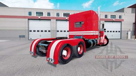 Скин Red Rollin Transport на тягач Peterbilt 379 для American Truck Simulator