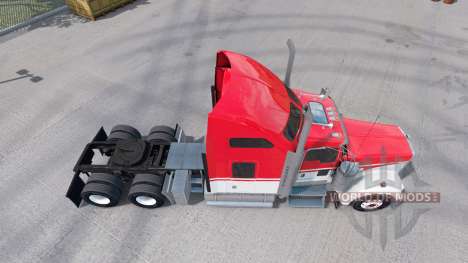 Скин White Red на тягач Kenworth W900 для American Truck Simulator