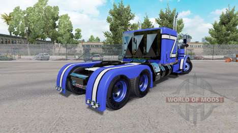 Скин Blue Rollin на тягач Peterbilt 379 для American Truck Simulator