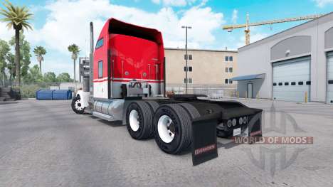 Скин White Red на тягач Kenworth W900 для American Truck Simulator
