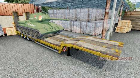 Semitrailer with cargo T-34-85 для Euro Truck Simulator 2