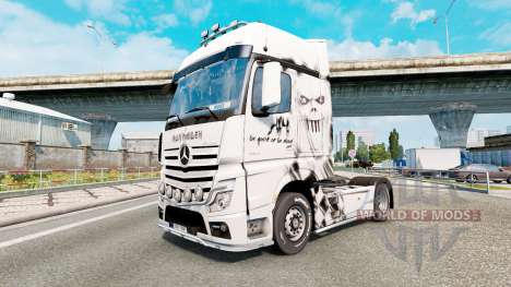 Скин Iron Maiden на Mercedes-Benz Actros MP4 для Euro Truck Simulator 2