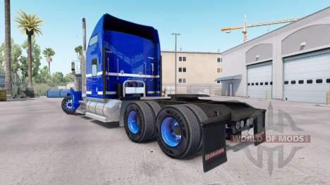 Скин Blue White на тягач Kenworth W900 для American Truck Simulator