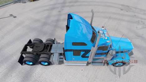 Скин Blue Black на тягач Kenworth W900 для American Truck Simulator