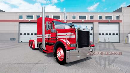 Скин Red Rollin Transport на тягач Peterbilt 379 для American Truck Simulator