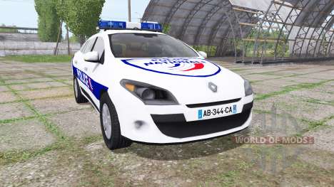 Renault Megane Estate 2009 Police Nationale для Farming Simulator 2017