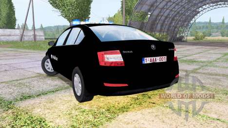 Skoda Octavia (5E) 2013 Belgian Police для Farming Simulator 2017