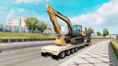 Trailer with construction equipment для Euro Truck Simulator 2