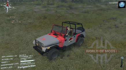 Jeep Wrangler from Jurassic Park (1993) для Spin Tires