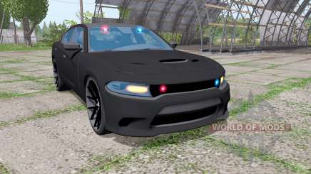 Dodge Charger SRT Hellcat 2015 Unmarked Police для Farming Simulator 2017